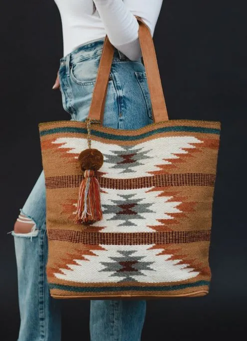 Woven Aztec Tote