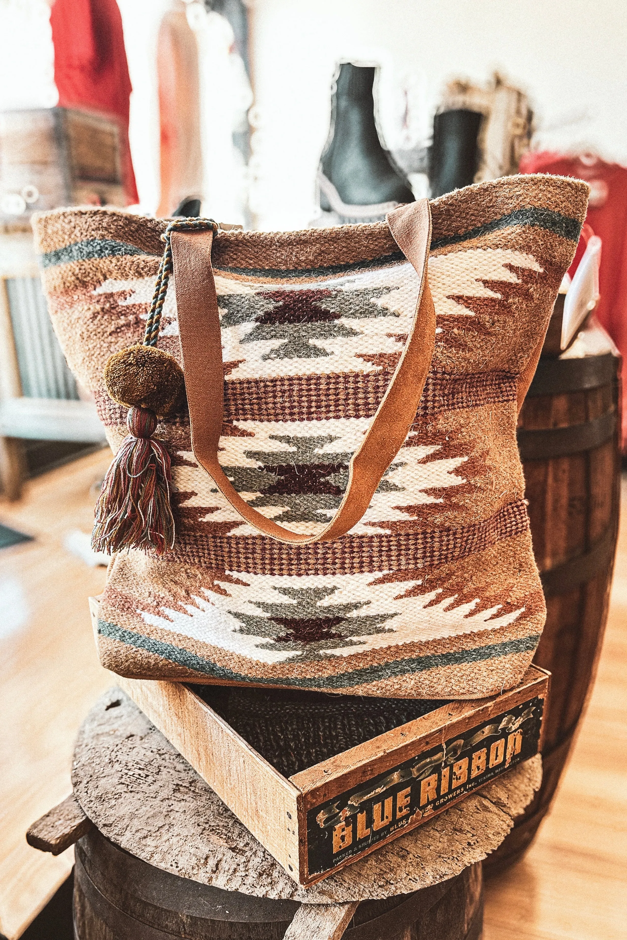 Woven Aztec Tote